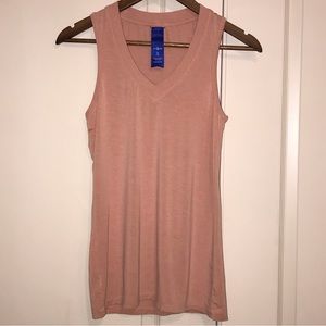Kit and Ace V-Neck Tank Mauve Pink